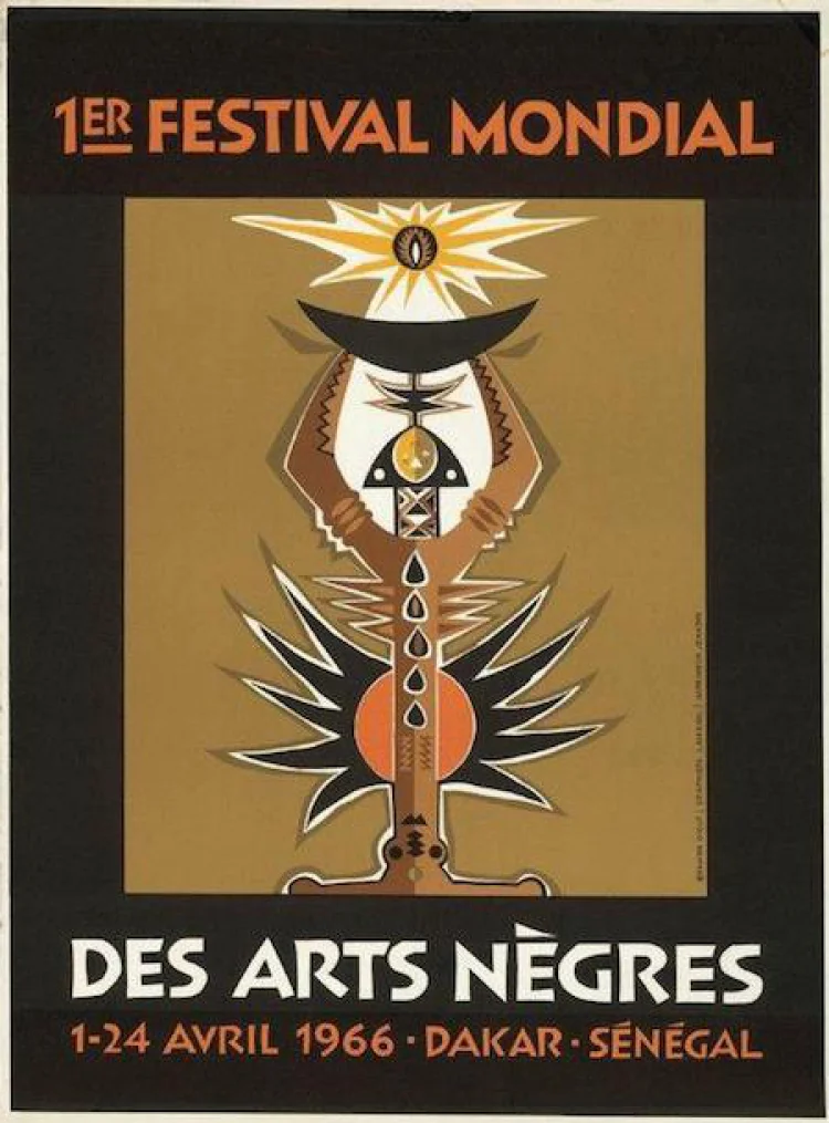 Plakat „Festival mondial des arts nègres“, 1966