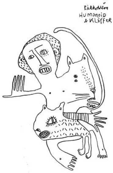 Zeichnung von Petrus Akkordeon aus dem Band „Städtische Ligaturen“