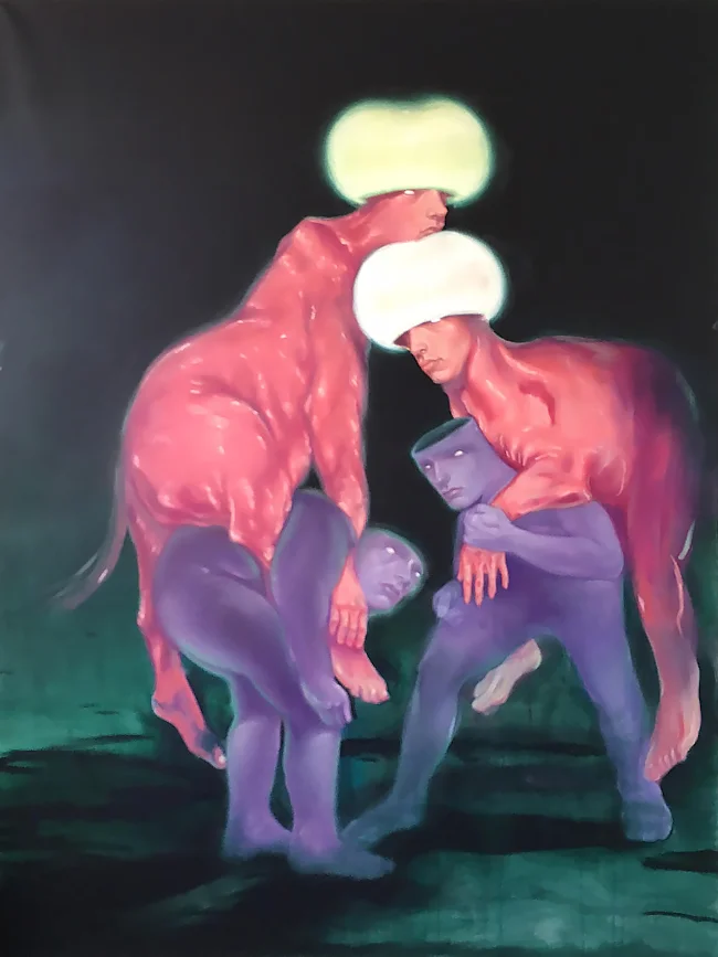 Kenneth Bergfeld, Debt, 2022, Öl auf Leinwand, 200 x 150 cm | © Galerie Jan Kaps, Köln