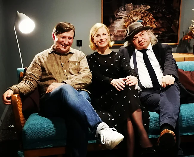 Adrian Kasnitz, Kathrin Niemela, Artur Becker, Hotel Lindley, Lesung 15.10.21 | © privat