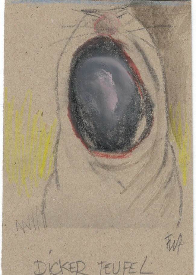 F. W. Bernstein, Postkarte, 2010 - Dicker Teufel | © Art Virus Ltd.