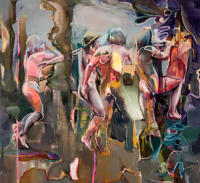 Justine Otto, based on a true story, 130 x 140 cm, oil on linen, 2019, ©VG Bild-Kunst, Bonn, 2022