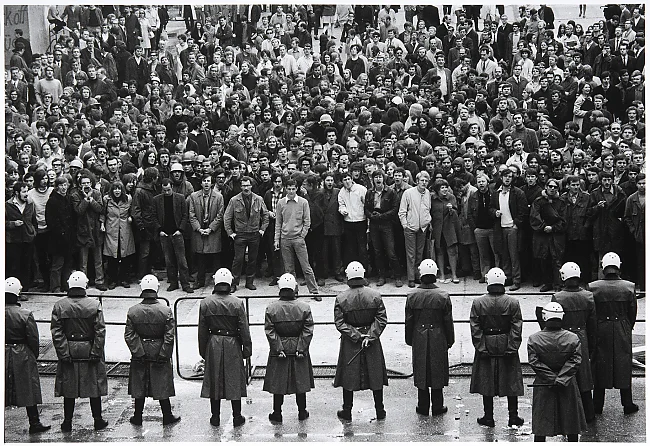 Barbara Klemm: Blockade der Goethe Universität, 16. Mai 1968 | © Barbara Klemm / HMF