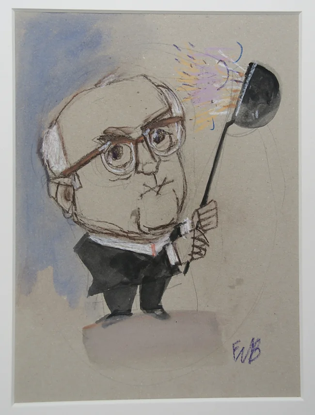F. W. Bernstein, Adorno mit der Chaoskelle | © Art Virus Ltd.