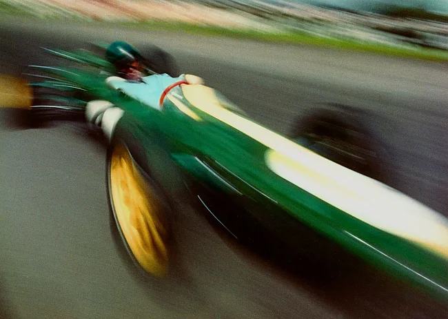 Horst H. Baumann: Jim Clak auf Lotus, Großer Preis von England, Silverstone, 1963 | © Horst H. Baumann