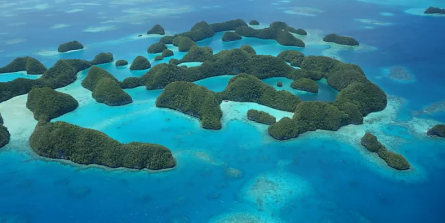 Luftaufnahme Ngerukewid, Palau | © Luka Peternel