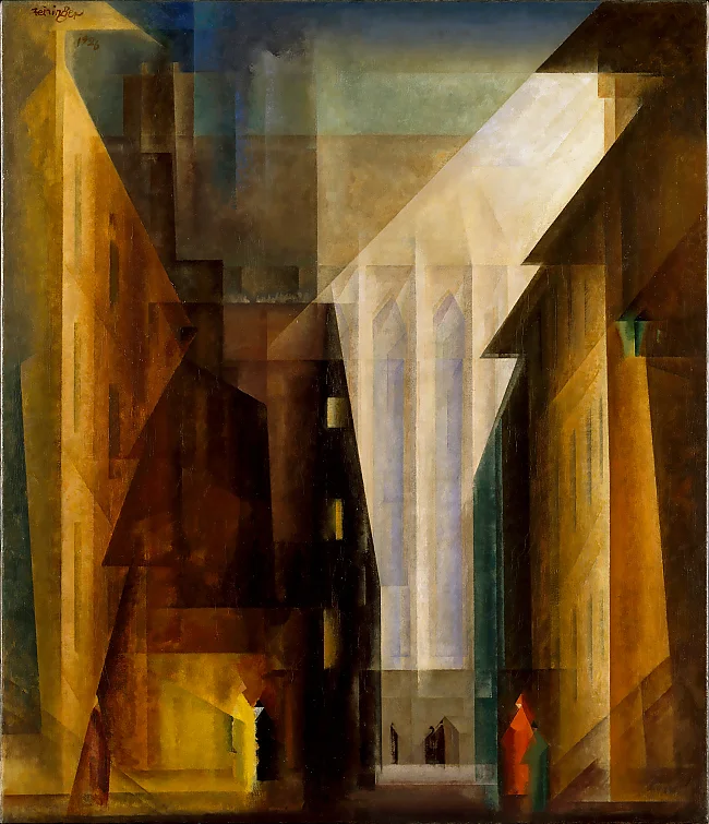 Lyonel Feininger, Barfüsserkirche II, 1926, Öl auf Leinwand, 108,6 x 93,3 cm | © Sammlung Walker Art Center, Minneapolis Geschenk der T.B. Walker Foundation, Gilbert M. Walker Fund, 1943, © VG Bild-Kunst, Bonn 2023