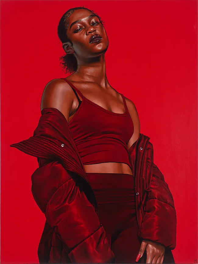 Monica Ikegwu: Open Closed, 2021, Öl auf Leinwand, je 121,9 × 91,4 cm  | © Courtesy der Künstlerin und Galerie Myrtis, © Monica Ikegwu