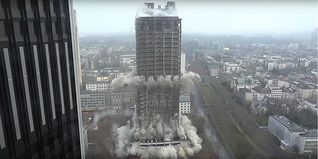 AFE-Turm Sprengung, Frankfurt am Main