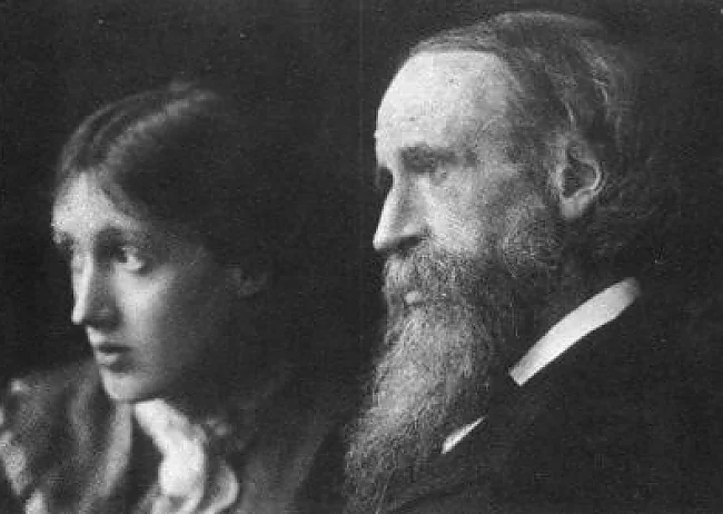 Virginia Woolf mit ihrem Vater