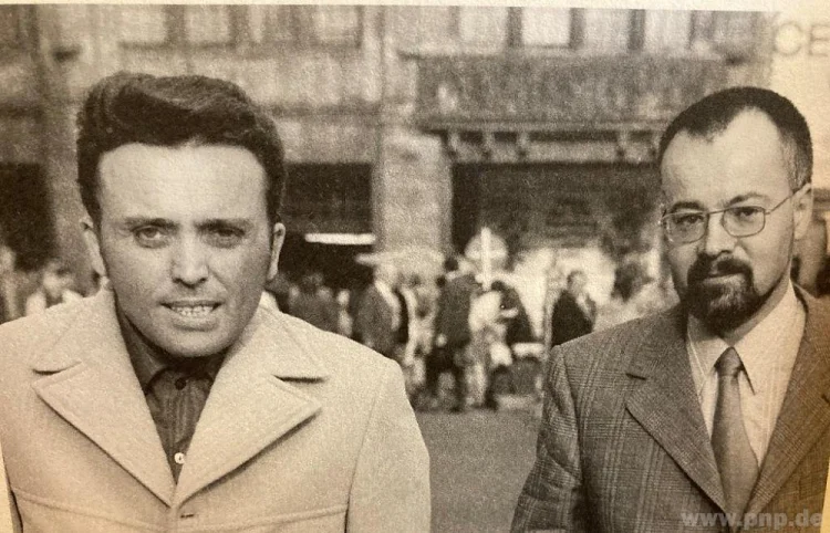 Reiner Kunze (l.) und der Literaturkritiker Jürgen Wallmann , Leipziger Buchmesse 1969 | © Foto: Privat