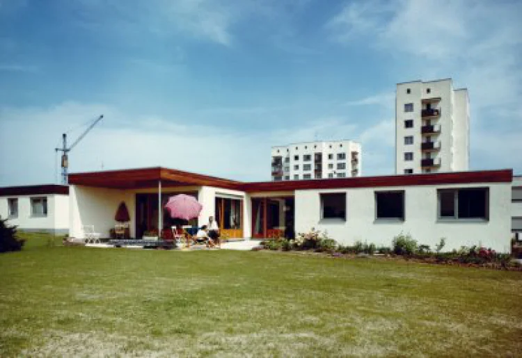  Eigenheime Frankfurt Nordweststadt, 1961-1972, Hans Kampffmeyer d. J., Walter Schwagenscheidt, Tassilo Sittmann. | © Foto: Foto: Weber, 1966, Hamburgisches Architekturarchiv