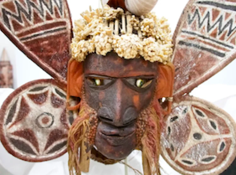 Vaneriu maske, Papua Neuguinea  | © Foto: Völkerkunde Museum Dresden, Foto: Alena Drahokoupilova