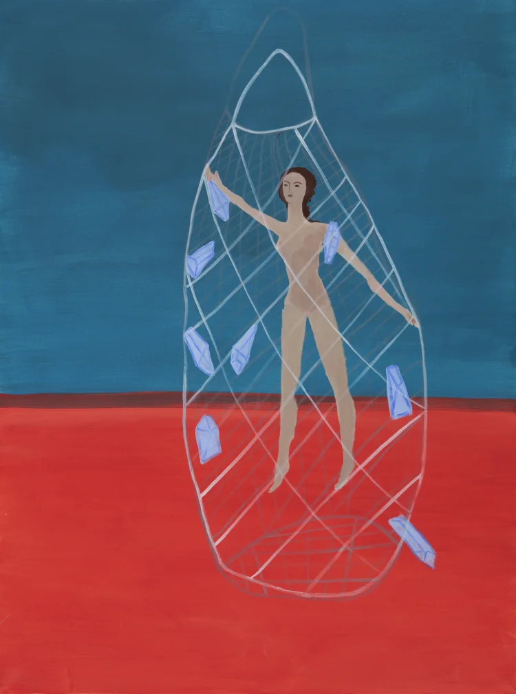 Ankalina Dahlem: To the rescue, 2022, Acryl auf Leinwand, 165 x 125 cm