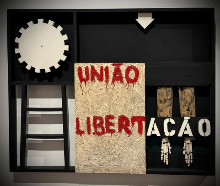 Pedro Escosteguy, *Linha de força*, 1965 Installationsansicht, “POP BRASIL – Vanguardia y nueva figuración (1960s–1970s)”  MALBA – Museo de Arte Latinoamericano de Buenos Aires | &copy; Foto: Michele Sciurba