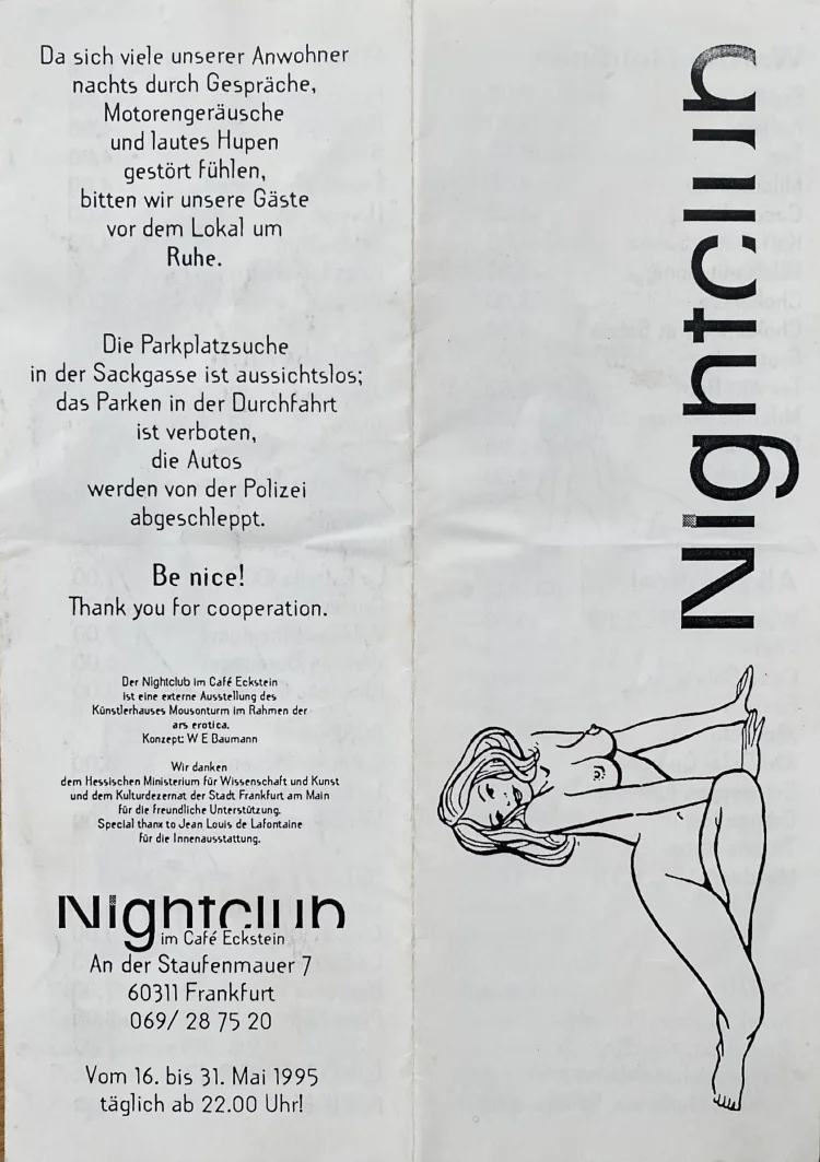 Getränkekarte des Cafés Eckstein während der Installation I | © Foto: Adorján Kovács