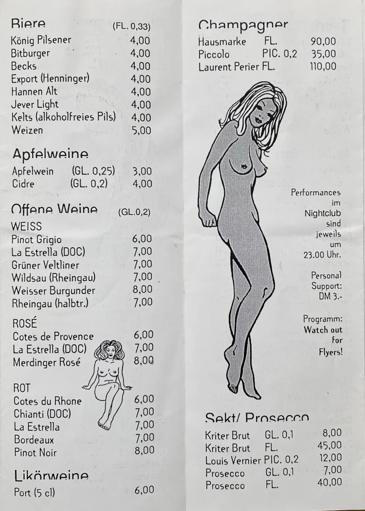 Getränkekarte des Cafés Eckstein während der Installation II | © Foto: Adorján Kovács