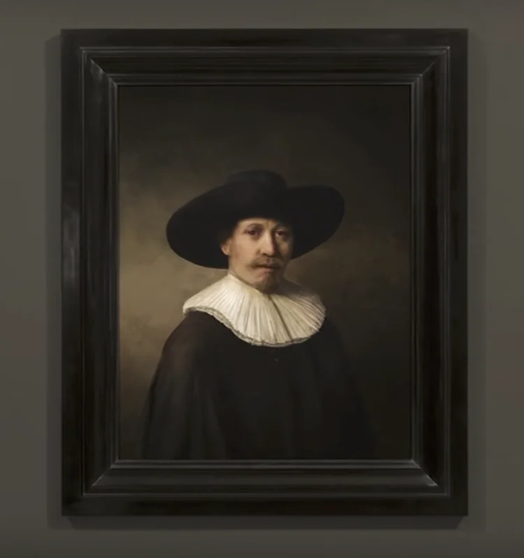 The Next Rembrandt, mittels KI und 3D-Drucker erzeugtes Kunstwerk, hervorgegangen aus einem interdisziplinären Forschungsprojekt 