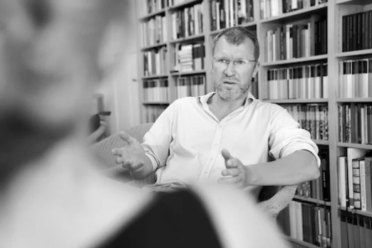 Andreas Maier im Gespräch mit Barbara Englert | © Foto: Foto: Alexander Paul Englert