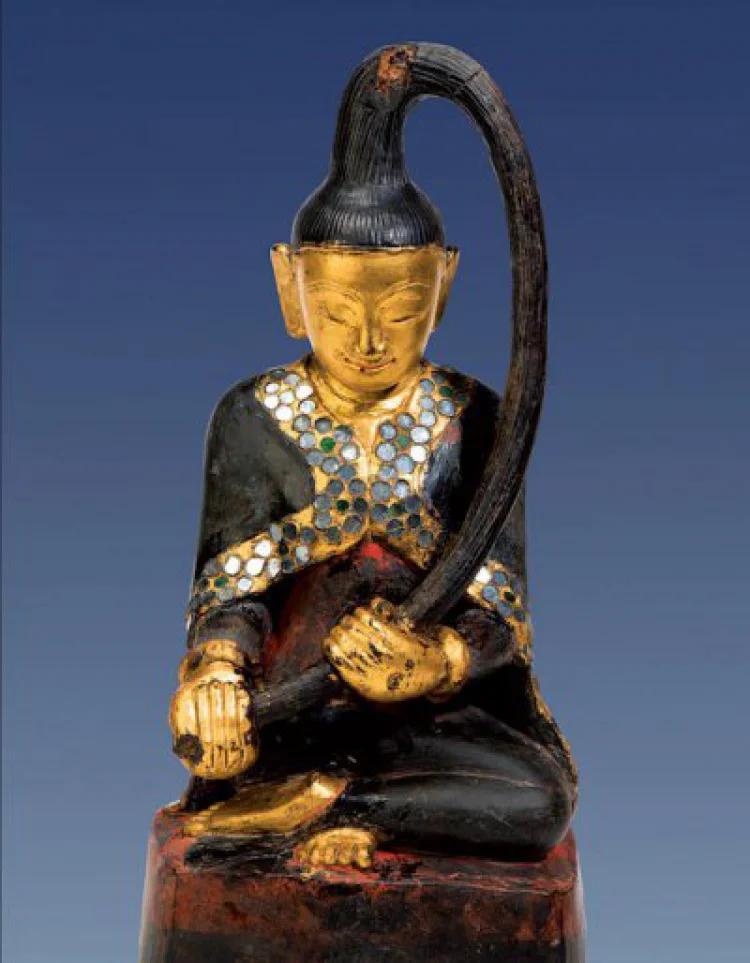 MYANMAR Vasundhara-Figur, Kloster Kauktein bei Kenghkam, 19. Jh., Sammlung Scherman | © Foto: Museum Fünf Kontinente, Marianne Franke