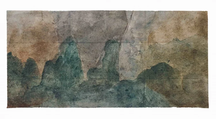 Aquarell auf Ingres-Papier, 2006, 22 x 11 cm