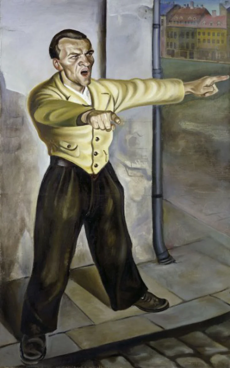 Curt Querner, Agitator, 1931, Öl auf Leinwand, 160 × 100 cm, Staatliche Museen zu Berlin, Nationalgalerie | © Foto: VG Bild-Kunst, Bonn 2017, Foto: bpk/Nationalgalerie, SMB/Bernd Kuhnert