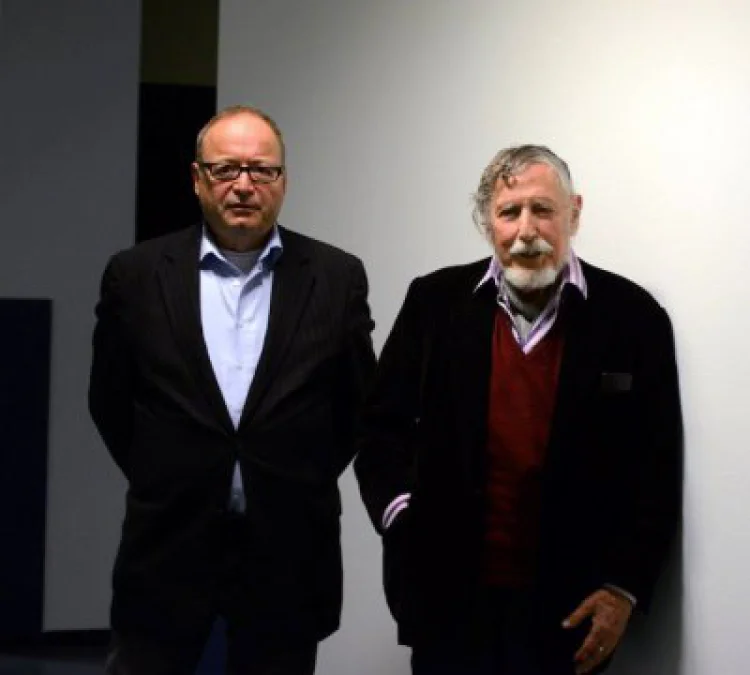 Harry Oberländer und Georg Stefan Troller, Frankfurt am Main, Juni 2015 | © Foto: Foto: Wolfgang Becker