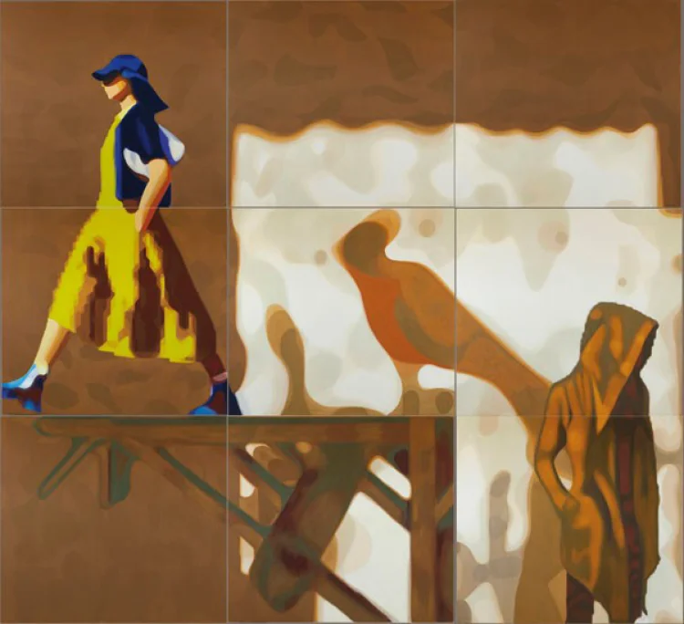 Thomas Werner: WandBild (für Jerg), 2021, 510 x 585 cm
