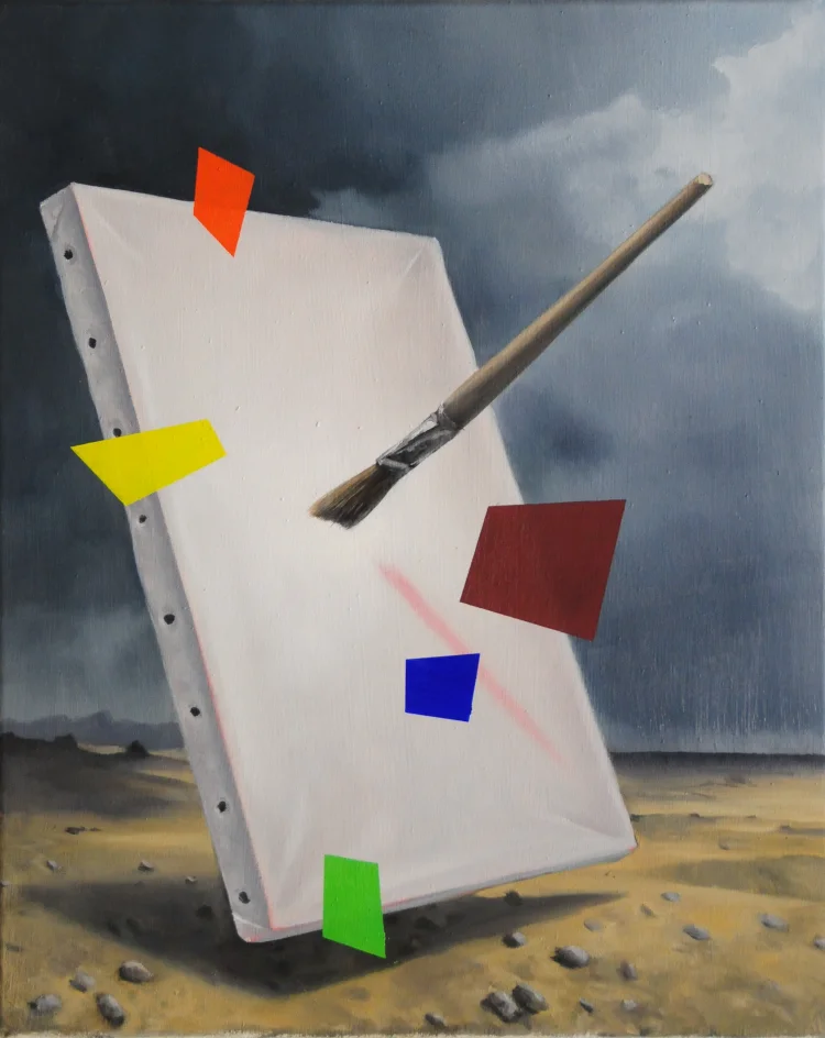 Gerhard Rießbeck: Wunder, 2022, Öl auf Leinwand, 51 x 41 cm